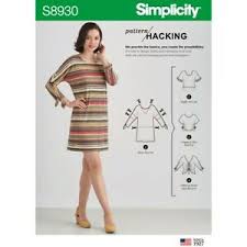 Details About Simplicity 8930 Paper Sewing Pattern Miss Xxs Xxl Hacking Knits Only Dress Top