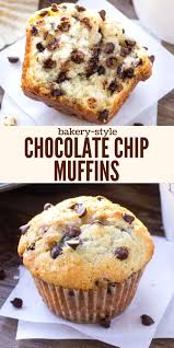 Bakery Style Chocolate Chip Muffins Recipe In 2020 Chocolate Chip Muffins Chocolate Chip Muffin Recipe Best Muffin Recipe