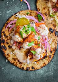 Mix the cayenne, cumin and paprika with 1/2 teaspoon salt and a few turns of pepper in a dish and sprinkle all over the fish. Tandoori Fish Tacos Indian Grilled Tandoori Tacos Recipe
