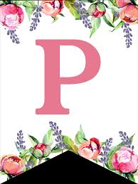 Foster the literacy skills in your child with these free, printable coloring pages that can be easily assembled into a book. Floral Free Printable Alphabet Letters Banner Paper Trail Design