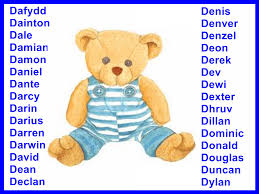 Boys Names Starting With D Where They Come From And What They Mean Teddy Cool Baby Names Baby Giraffe