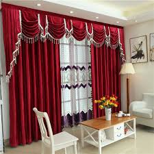 American Style Burgundy Curtains For Living Room Stage Italian Velvet Curtain Hotel Bedroom Window Pelmet Flannel Drapes Curtains Aliexpress Putting up curtains for your living or bedroom is the beginning of making your space more welcoming.