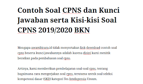We did not find results for: Contoh Soal Cpns Dan Kunci Jawaban Serta Kisi Kisi Soal Cpns 2019 2020 Mitra Kuliah