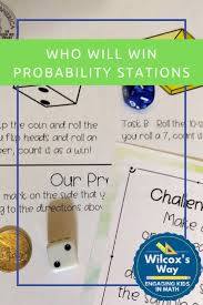 These Stations Are The Perfect Chance For Your Class To Practice Experimental And Theoretical Probab Theoretical Probability Probability Probability Activities