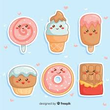 Download Hand Drawn Charming Sweet Food Collection For Free How To Draw Hands Cute Drawings Kawaii Wallpaper