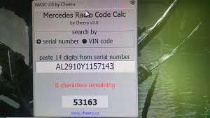 The vin can be used to track registrations, warranty claims, thefts, insurance coverage and more. Mercedes Benz Audio 10 Cd Radio Code Calc Alpine Mf2910 Mf2199 Youtube