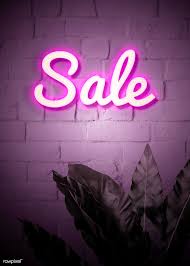 Neon Purple Sale Sign On A Brick Wall Free Image By Rawpixel Com Nam Poster Artprints Design Picture Photography For Sale Sign Neon Purple Neon Signs