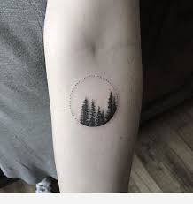 Minimalistic Forest Tattoo Forest Tattoos Tiny Tattoos For Girls Tree Tattoo