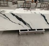 Prefab White Nano Glass Stone Marble Look Countertop for Kitchen and Bathroom