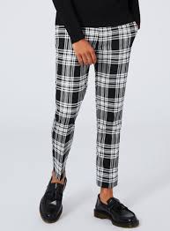 Black And White Pants Men Black And White Check Ultra Skinny Fit Cropped Smart Trousers Skinny Fit Dress Pants Mens Clothing Styles Mens Plaid Dress Pants