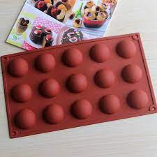 How do i use silicone molds with chocolate? Creative Diy 15 Silicone Dome Shaped Mold For Cake And Chocolate Cake Molds Silicone Pudding Mold Cake Mold