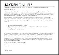 Billing Clerk Cover Letter Sample Cover Letter Templates Examples