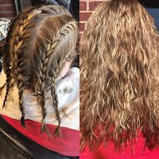 Hairbyashley Beautifulyousalonandspa Braidedperm Perm Olaplexperm Beachwaves Behindthechair Permed Hairstyles Heat Styling Products Really Long Hair