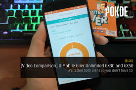 A revised u mobile gx30 and gx38 giler unlimited prepaid plans are in the works. Video Comparison U Mobile Giler Unlimited Gx30 And Gx50 We Tested Both Plans So You Don T Have To Pokde Net