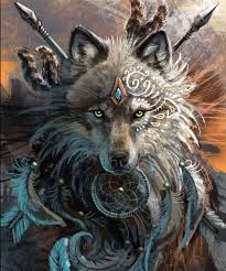 Wolf Art Follow For Wildwolfsjewelry Wolf Painting Native American Wolf Wolf Dreamcatcher