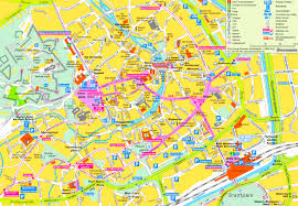 Erfurt hotels and sightseeings map. Erfurt Tourist Map