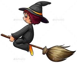 Witch And Broom Illustration Character Design Witch Character Art