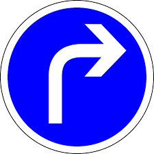 This sign is used to say (sign synonyms). Traffic Sign Turn Right Ahead Free Vector Graphic On Pixabay