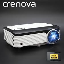 Crenova Newest Video Projector With Full Hd 1080p Native Resolution For Home Cinema Movie Android In 2020 Video Projector Led Projector Projector