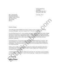 A cover letter should always be sent with an application or resume for a job, even if not specifically requested by the company. Covering Letter Template Esl Worksheet By Bucaneve