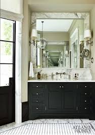 Black Bathroom Vanity With Marble Top Atlanta Homes Lifestyles Glam Bathroom With Marble Tiles Floor Black Single Bathroom Vanity With Marb House And Home Magazine Bathroom Design Atlanta Homes