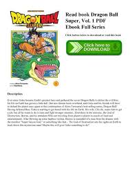 Dragon ball super vol 1. Read Book Dragon Ball Super Vol 1 Pdf Ebook Full Series
