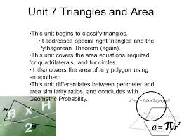 ■ talk about past journeys ■ talk about what you like and dislike. Unit 7 Triangles And Area Ppt Download