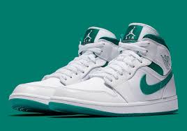 Air Jordan 1 Low White Black Mystic Green Jordan 1 Mid Mystic Green Cd6759 103 Release Info Sneakernews Com Air Jordans Sneakers Nike Shoes Jordans