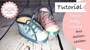 Bei uns erfahren sie, wie sie blumen aus papier und anderen materialien herstellen: Diy Baby Schuhe Chucks Paper Craft Paper Shoes How To Make Tutorial Youtube