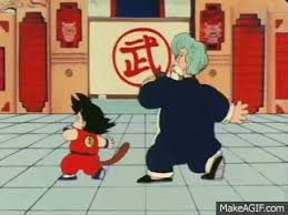 An anime for all sorts of ages, gentle and violent at the same time. Dragon Ball Jackie Chun Y Goku Bailan On Make A Gif