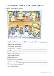 Prepositions Of Place Where Is Prepositions Prepositional Phrases Preposition Worksheets