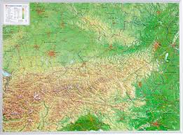 Oostenrijk (47.20003 13.19996) deel deze kaart op. 3d Raised Relief Map Austria Large Georelief Gbr Made In Germany