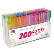 Including 3 black standard gel pens, 6 swirl gel pens, 9 milky pastel colors, 9 psychedelic types of neon gel pens, 9 shiny metallic gel pens and 2 standard glitter pens. 200 Pack Glitter Gel Pens Set 100 Colors Gel Pen With 100 Refills For Adult Coloring Books Drawing Painting Writing Wish