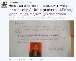 Letter of job application in nigeria. This Embarrassing Job Application Letter Written By A Nigerian University Graduate Will Shock You Photo
