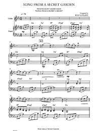Shop sheet music to your favorite showtunes. Song From A Secret Garden Piano Violin
