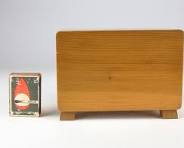 Joyero vintage de madera de los años 50, dos cajones, madera ...