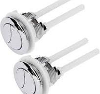 Botón de descarga de inodoro Botones dobles electrochapados para tanque de  agua Rosca de tornillo estándar: 1.890 in, 2 paquetes
