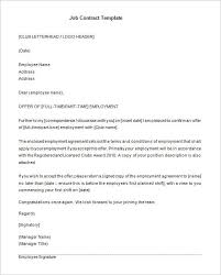 It includes the essential elements of a typical contract. Job Contracts Samples Yerat