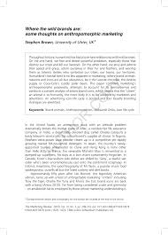 It has many crosswords divided into different worlds and groups. Pdf Where The Wild Brands Are Some Thoughts On Anthropomorphic Marketing