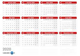 Calendrier 2020