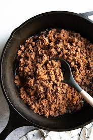 Garam masala, sweet potatoes, onions, frozen peas, tomatoes, cayenne and 7 more. Ground Beef Taco Meat The Forked Spoon