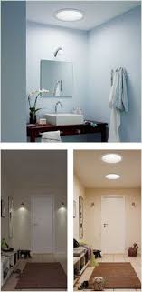 The bathroom is also fitted with a bathtub with a natural stool on the side. Perfect For Our Bathroom Especially As There Is No Natural Light We D Save Electricity Too House Interior Remodel Windowless Bathroom