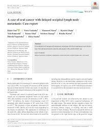 Mouth cancer, also known as oral cancer, is where a tumour develops on the surface of the lip the grade describes how aggressive the cancer is and how fast it is likely to spread in future. Pdf A Case Of Oral Cancer With Delayed Occipital Lymph Node Metastasis Case Report
