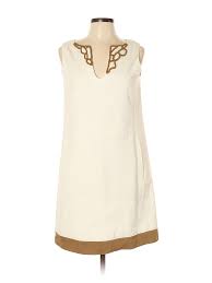 Details About Piazza Sempione Women White Casual Dress 44 Italian