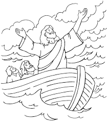 When the storm arose, jesus slept in the bottom of the boat while the disciples reacted in fear because the high . Jesus Calms The Storm Coloring Page Avec Images Pages A Colorier Sur La Bible Coloriage Livre De Couleur