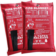 SupplyAID 8 Pack Emergency Fire Blanket for Camping Safety ...