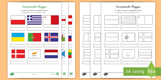 Sie wurde 1955 vom europarat als dessen flagge eingeführt und im mai 1986 als symbol für alle institutionen der europäischen gemeinschaften übernommen. Europaische Lander Und Ihre Flaggen Arbeitsblatter