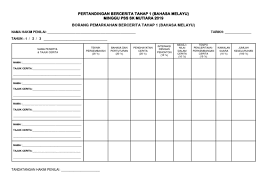 Borang penghakiman (bahagian pertama) pertandingan bercerita bahasa melayu sekolah rendah peringkat kebangsaan nama. Borang Pemarkahan Pertandingan Bercerita Tahap 1