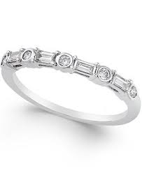 Shop Macy S Diamond Band 1 4 Ct T W In 14k White Gold Online At Macys Com A Slim Sparkling Addition This Pretty Band Showcases A Row Gold Rings Jewelry Diamond Bands Jewelry Rings