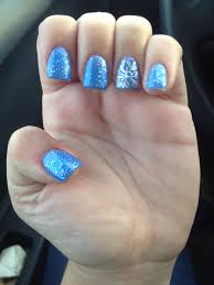 Feelin A Bit Frozen Disney Nails Frozen Princess Glitter Snowflake Frozen Nails Disney Frozen Nails Nail Art For Kids